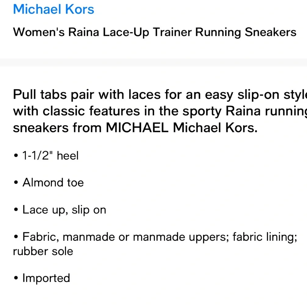 Michael Kors Women's Raina Lace-Up Trainer Running Sneakers - Picture 11 of 14